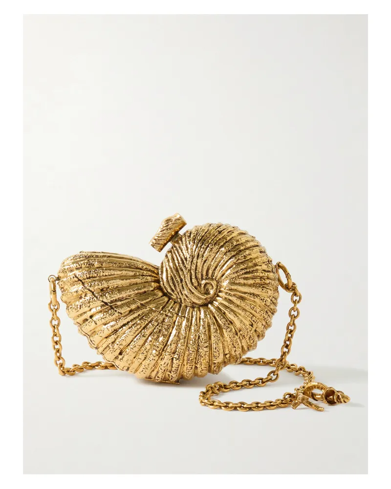 Chloé Sea Treasures Goldfarbene Schultertasche Mit Verzierungen Gold