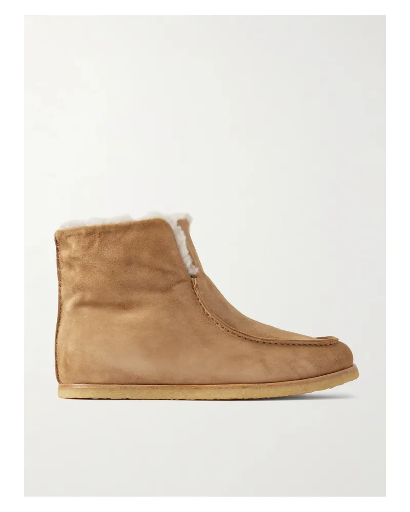 LEGRES 52 Shearling Ankle Boots - Neutrals Neutrals