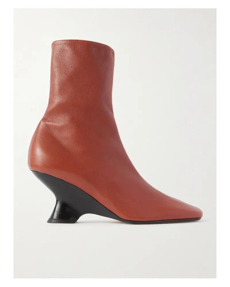 Dries van Noten Ankle Boots Aus Leder - Rot Rot