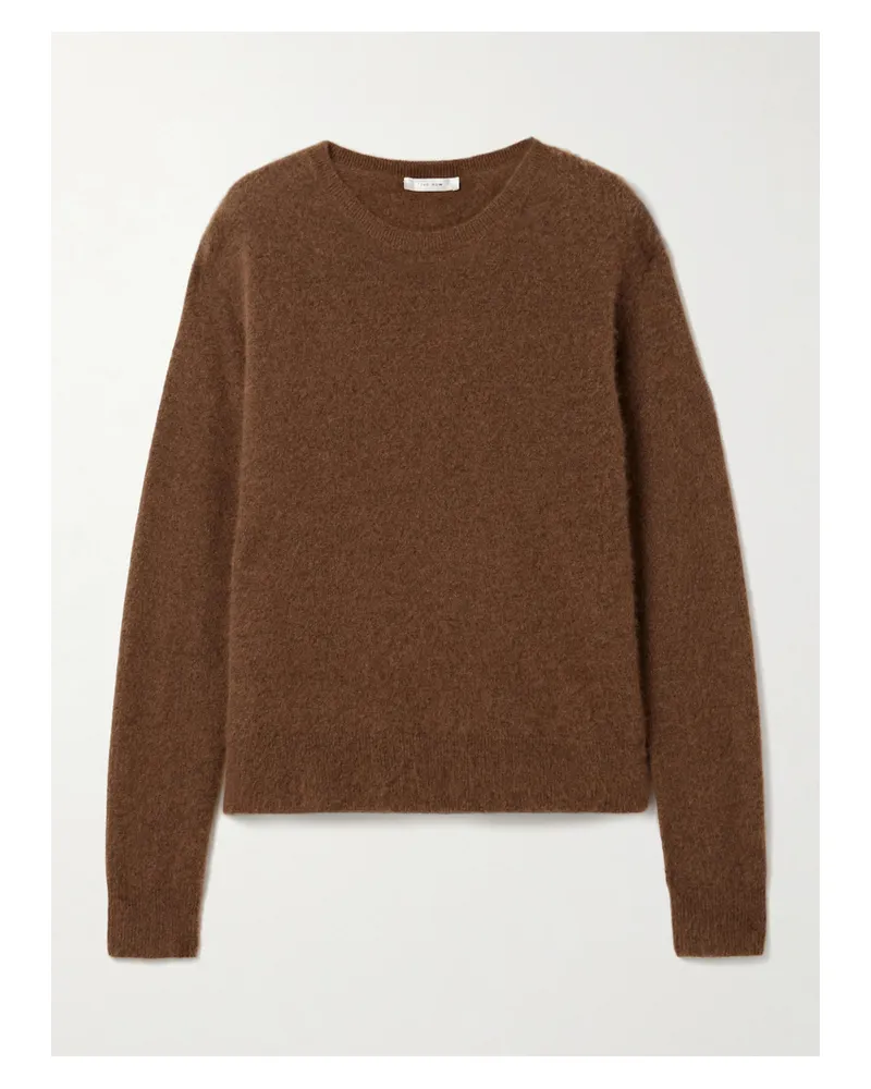 The Row Lorynna Cashmere And Silk-blend Sweater - Brown Brown