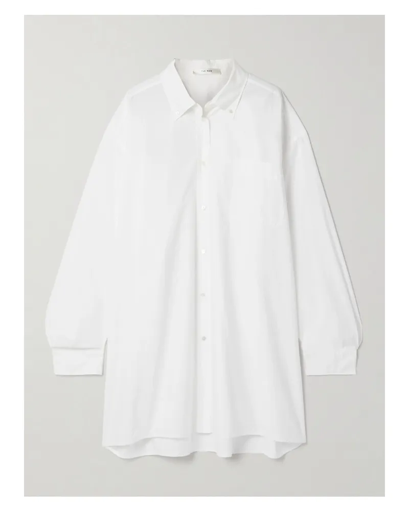 The Row Victoria Oversized-hemd Aus Baumwollpopeline - Weiß Weiß