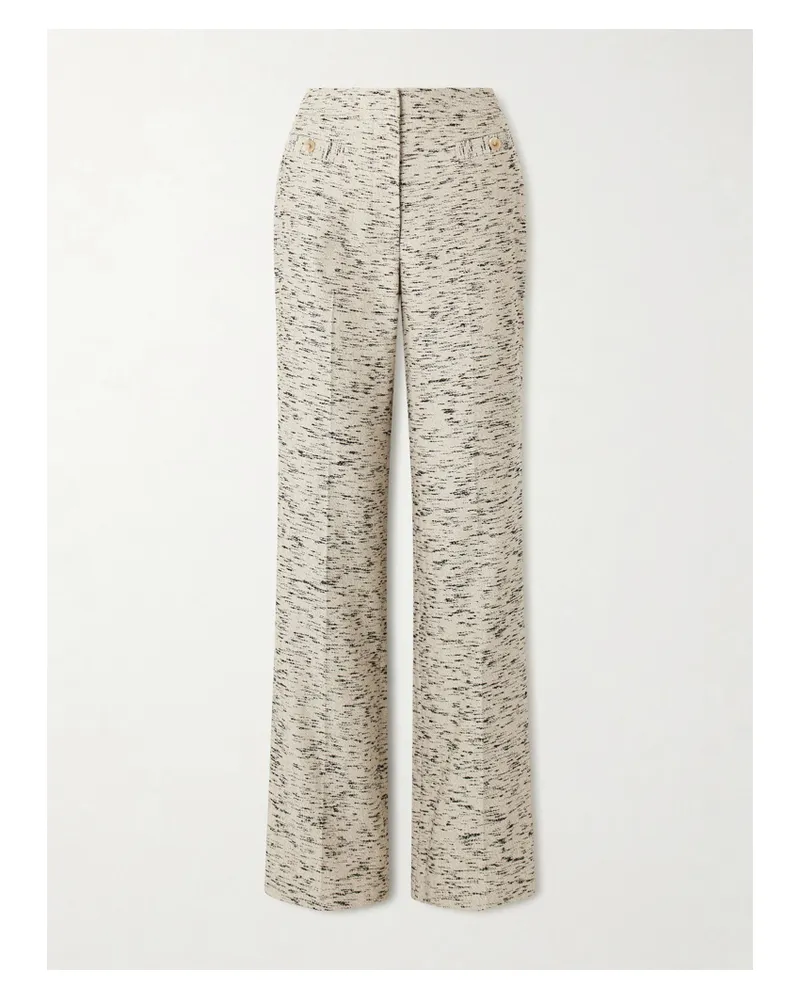 Ulla Johnson Blanca Tweed Straight-leg Pants - Gray Gray
