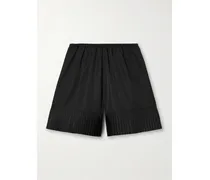 Brunch Shorts aus Popeline mit Falten