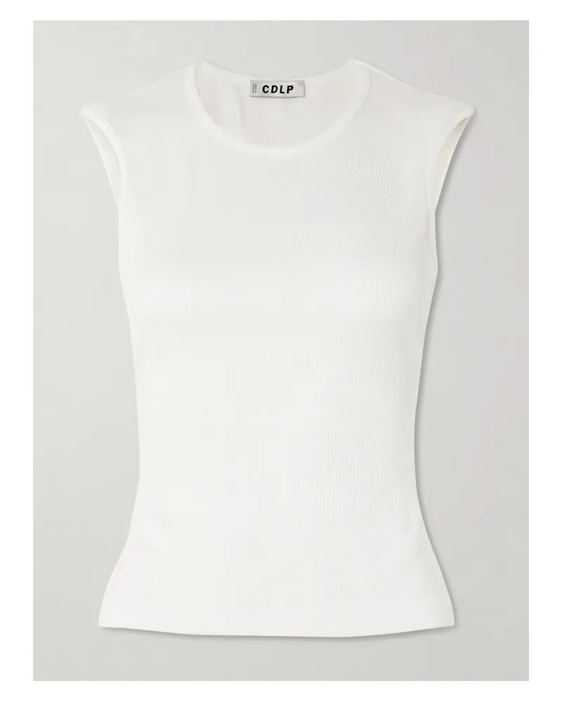 CDLP Tanktop Aus Geripptem Jersey Aus Einer Tencel™-lyocell-baumwollmischung - Weiß Weiß