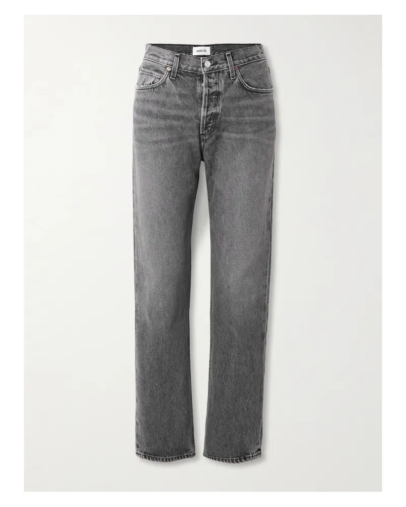AGOLDE 90s Pinch Waist High-rise Straight-leg Organic Jeans - Gray Gray