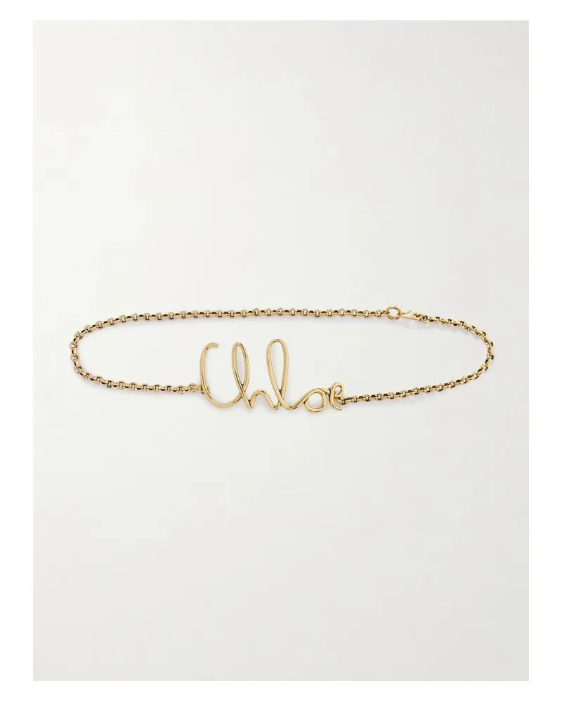 Chloé Goldfarbener Gürtel Gold