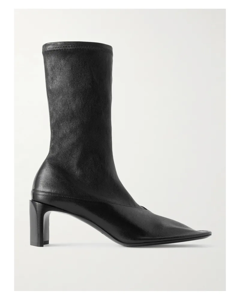 Jil Sander Ankle Boots Aus Leder - Schwarz Schwarz