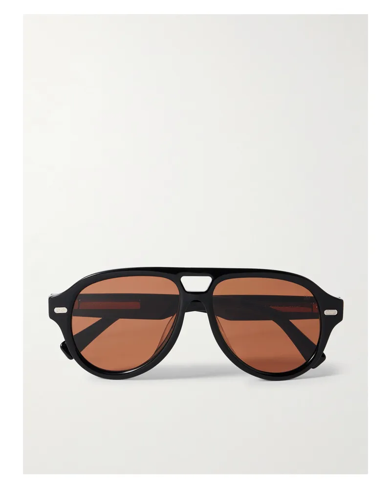 Brunello Cucinelli Paul Pilotensonnenbrille Aus Azetat - Schwarz Schwarz