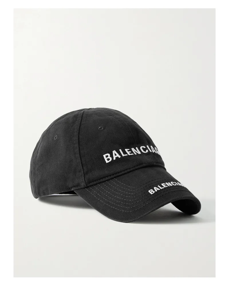 Balenciaga Baseballkappe aus Baumwoll-twill Schwarz