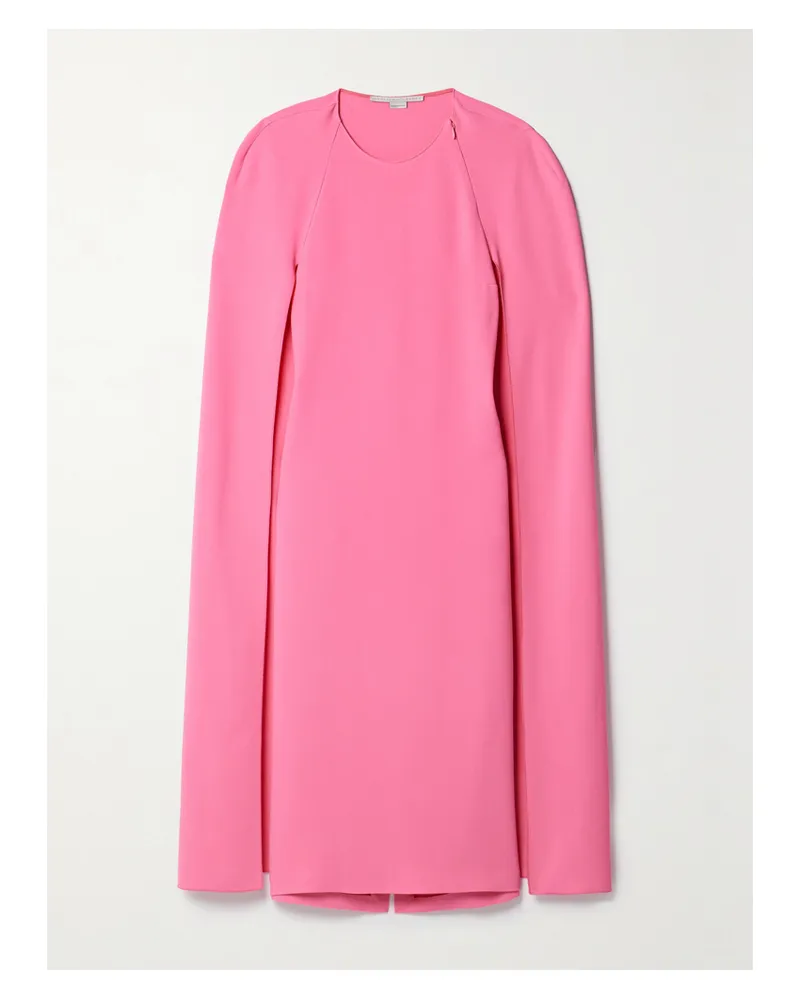 Stella McCartney Net Sustain Midikleid Aus Crêpe Mit Cape-effekt - Pink Pink