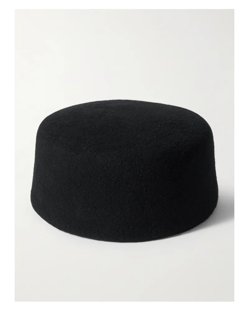 Gigi Burris Lauren Wool-felt Flat Cap - Black Black
