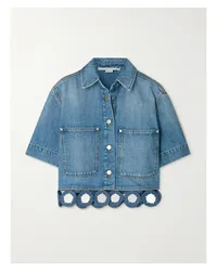 Stella McCartney Verkürztes Jeanshemd Blau