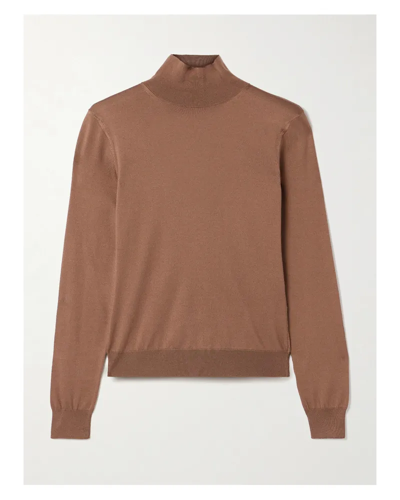 Ralph Lauren Rollkragenpullover Aus Einer Wollmischung - Braun Braun