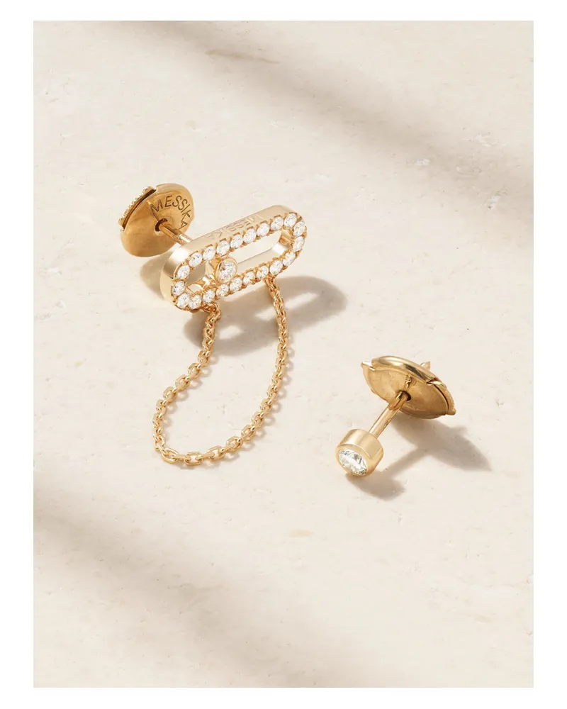 Messika Move Uno Ohrringe Aus 18 Karat Gold Mit Diamanten Gold