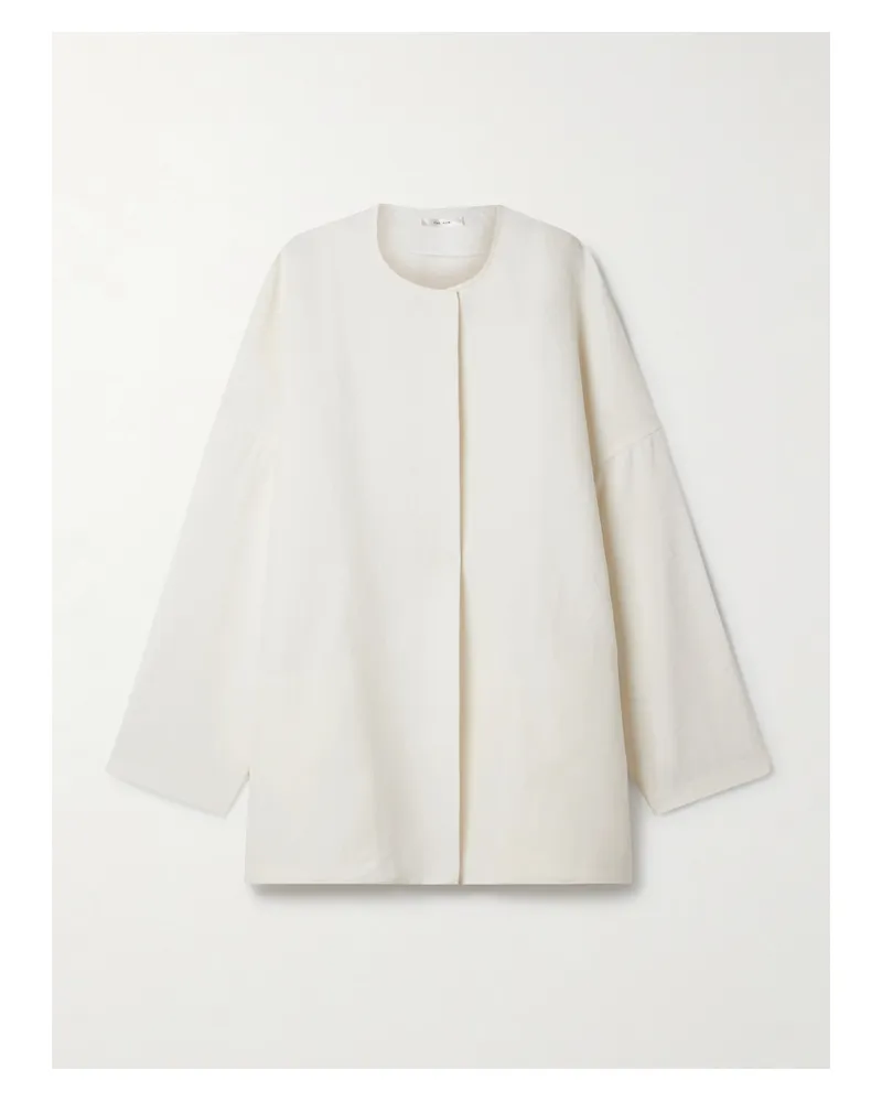 The Row Elke Oversized-jacke Aus Seide - Weiß Weiß