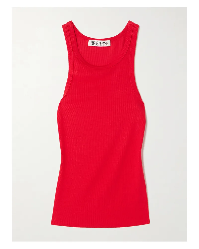 ÉTERNE Tanktop Aus Geripptem Stretch-jersey - Rot Rot