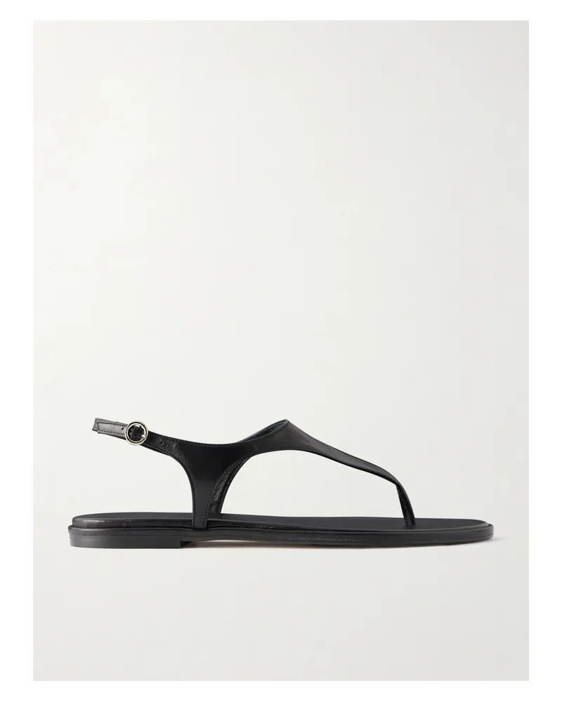 aeyde Raine Leather Thong Sandals - Black Black