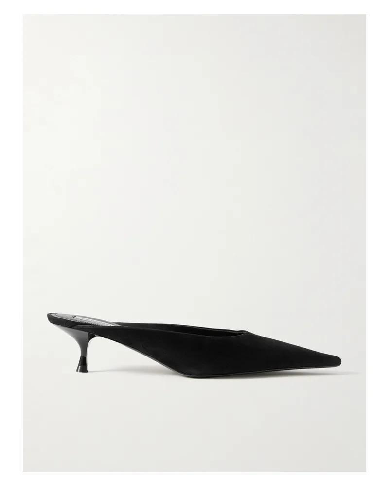 Victoria Beckham Sloan Mules Aus Veloursleder - Schwarz Schwarz