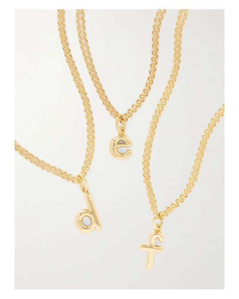 Roxanne Assoulin The Puffy Initial Goldfarbene Kette Gold