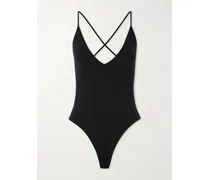 String-body Aus Stretch-jersey - Schwarz