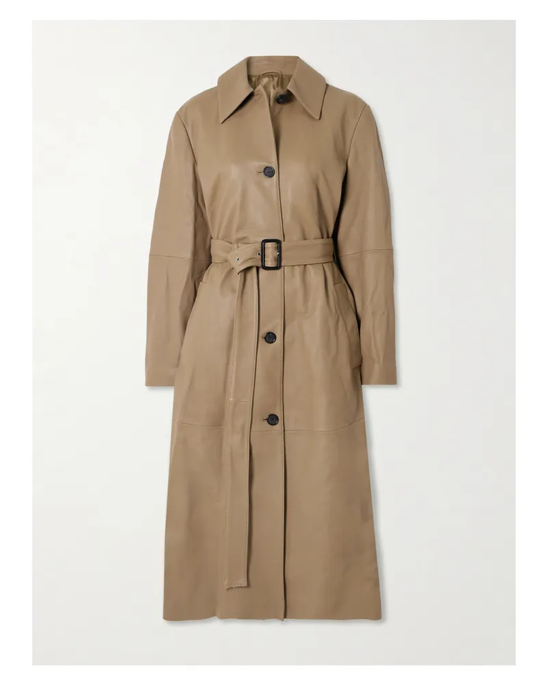 Totême Trenchcoat Aus Leder Mit Gürtel - Neutral Neutral