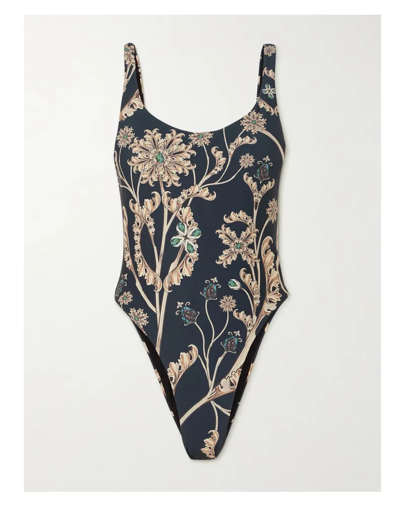 AGUA BENDITA Net Sustain Gema Badeanzug Aus Bedrucktem, Recyceltem Material - Blau Blau