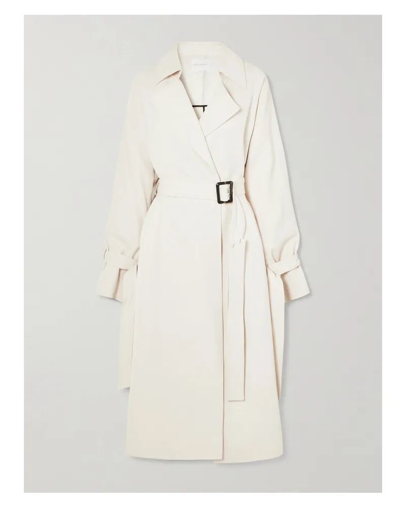 Maria Mcmanus Belted Twill Trench Coat - Neutrals Neutrals