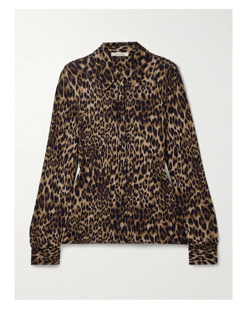 Nili Lotan Celestine Hemd Aus Crêpe Mit Leopardenprint - Animal-Print Animal-print