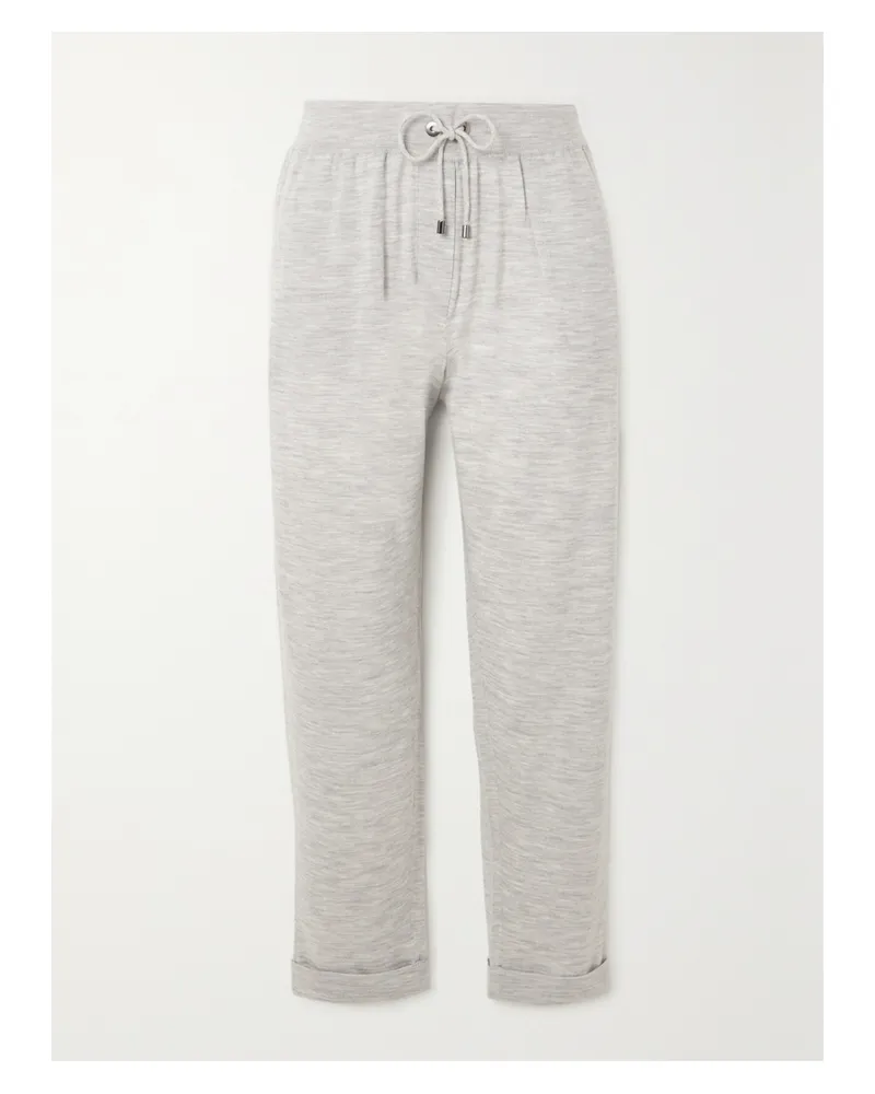 Brunello Cucinelli Jogginghose Aus Einer Woll-kaschmirmischung - Grau Grau