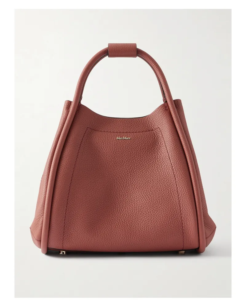 Max Mara Marine Textured-leather Tote Red