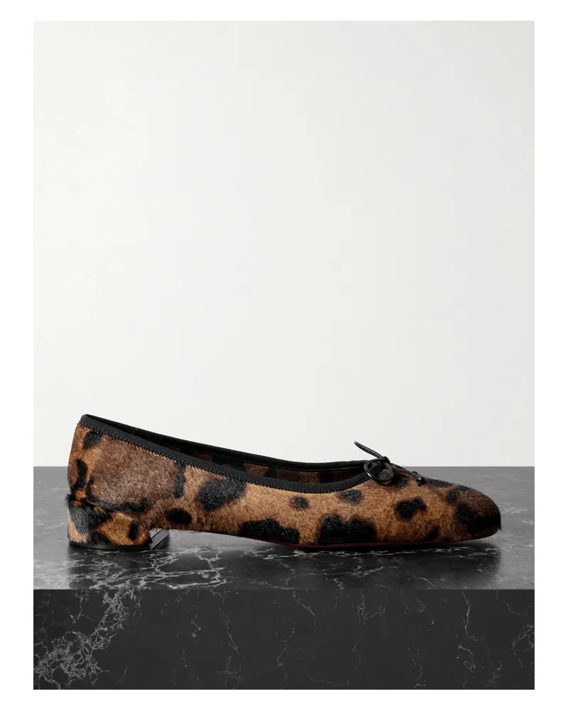 Christian Louboutin Sweetie Jane Leopard-print Calf Hair Ballet Flats - Animal print Animal