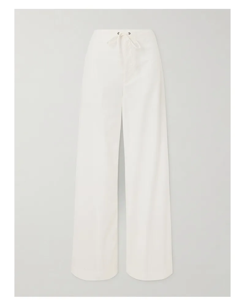 Nili Lotan Kai Hose Mit Weitem Bein Aus Baumwolle - Weiß Weiß