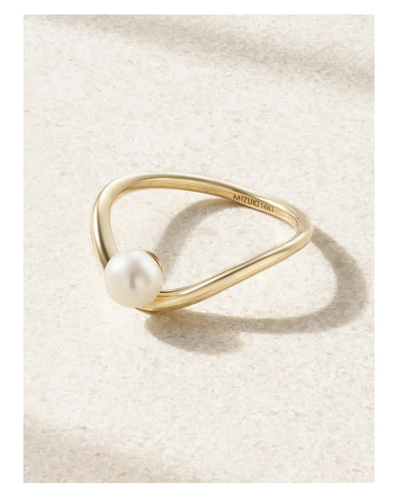 MIZUKI 14-karat Gold Pearl Ring - White White