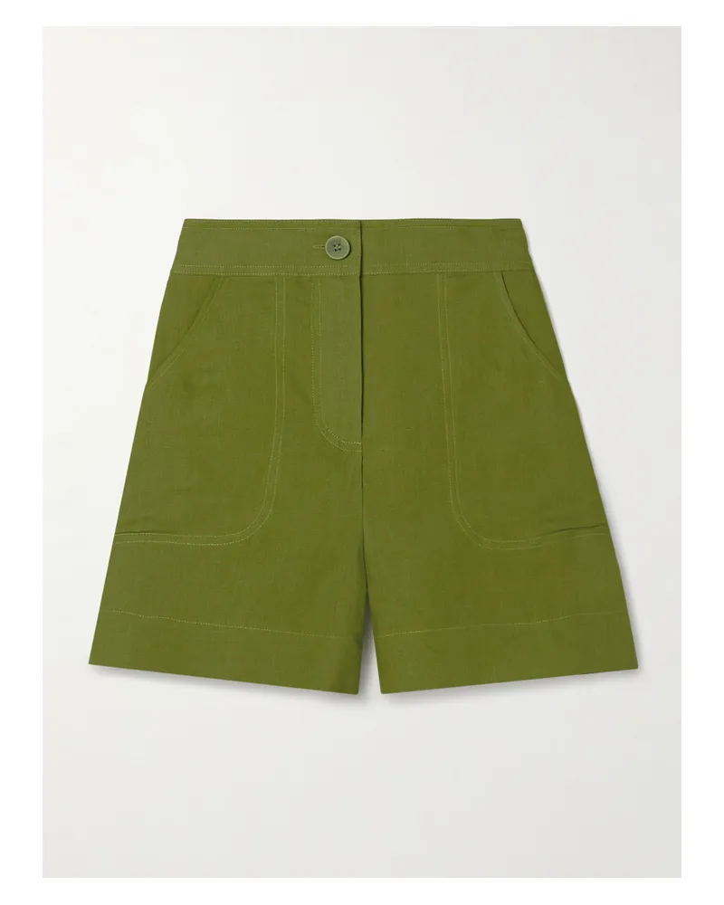 Eres L'intemporel Correct Shorts Aus Leinen - Grün Grün