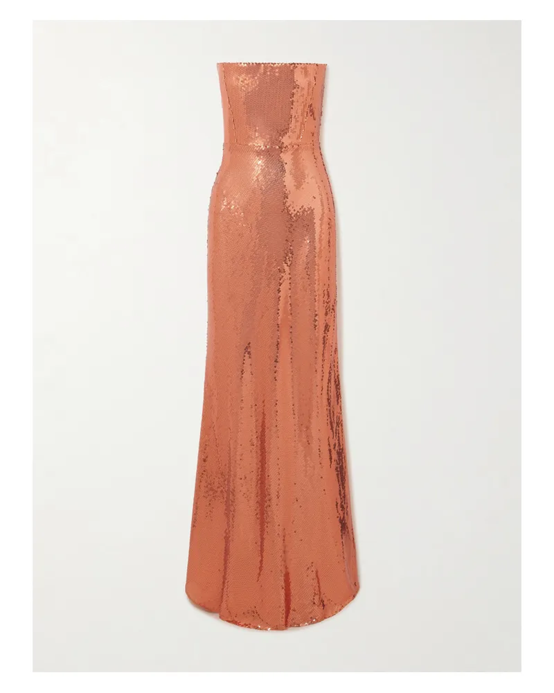 Alex Perry Tägerlose Robe Aus Mesh Mit Pailletten - Metallic Metallic