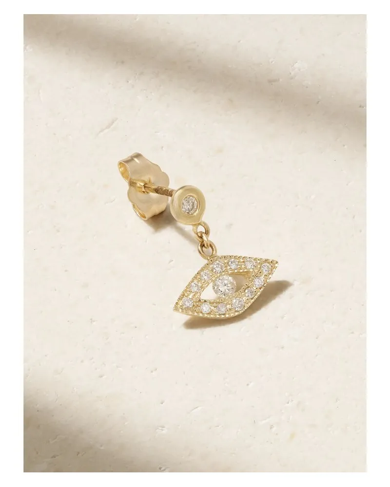 Jacquie Aiche Einzelner Ohrring Aus 14 Karat Gold Mit Diamanten Gold