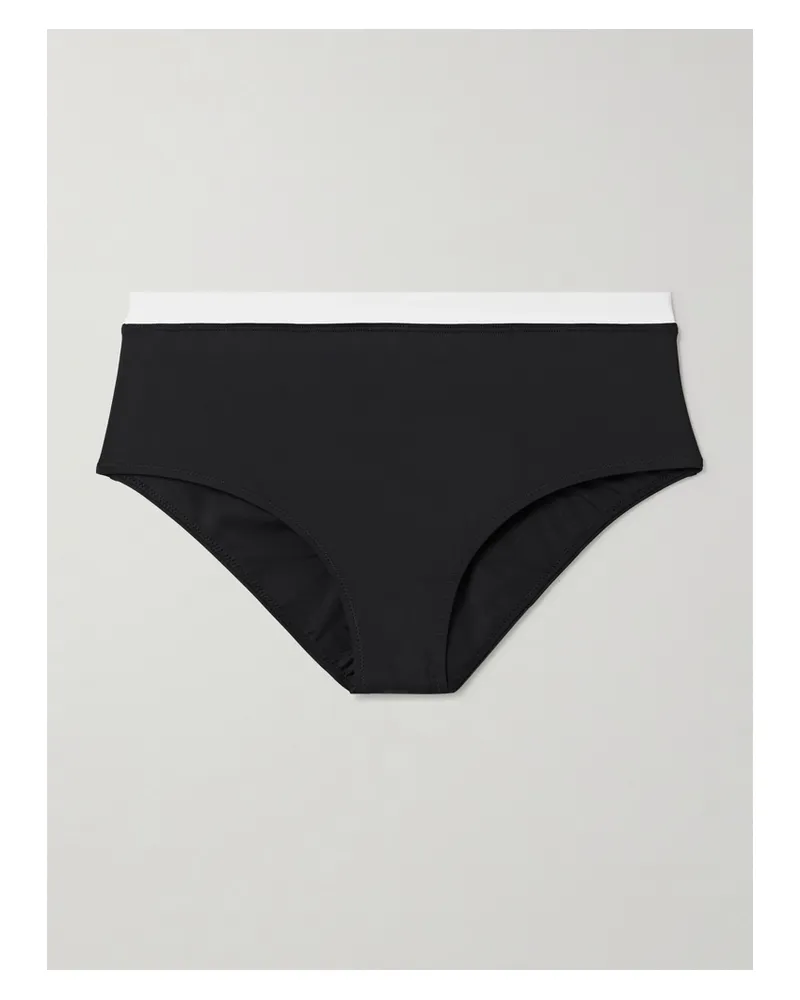 STAUD Devon Zweifarbiges Bikini-höschen - Schwarz Schwarz