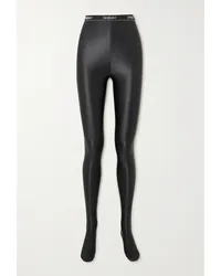 Saint Laurent Leggings aus Glänzendem Stretch-material Schwarz