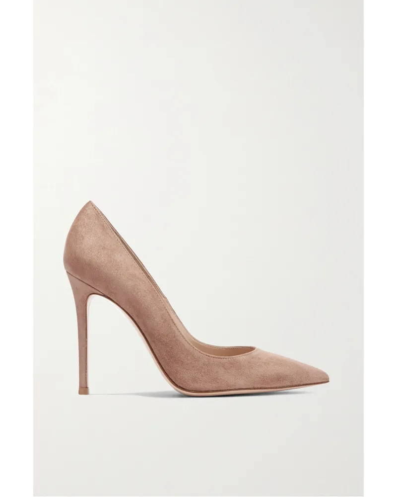 Gianvito Rossi 105 Pumps aus Veloursleder Neutral