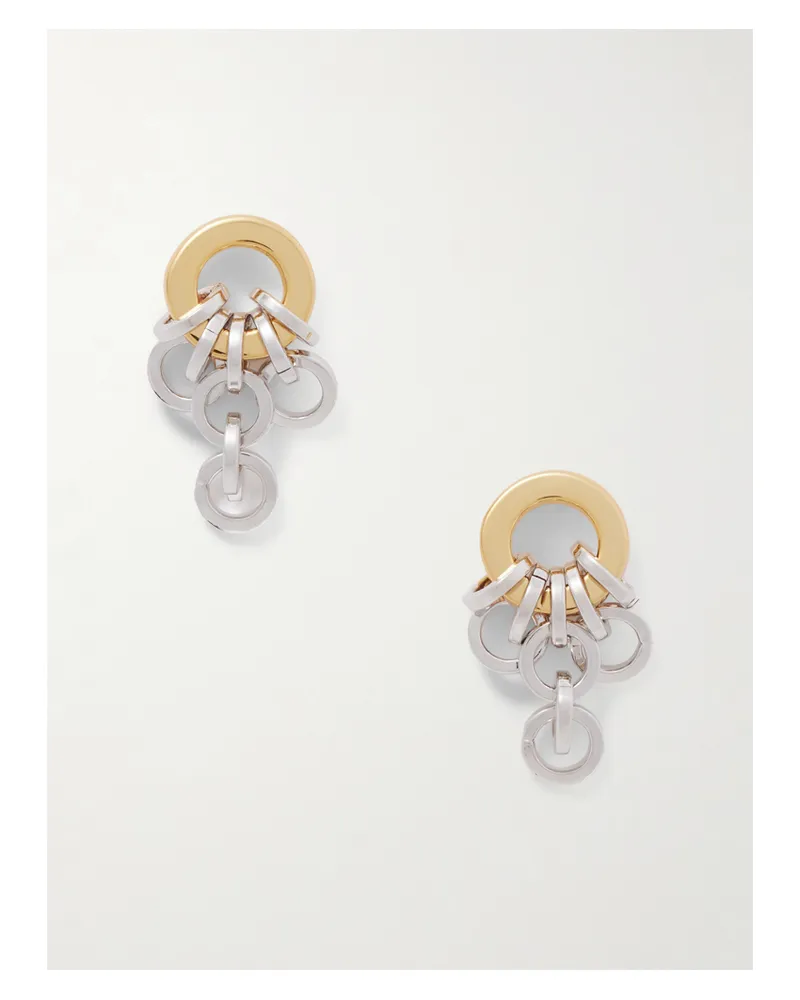 Laura Lombardi Colonna Rhodium- And Gold-plated Earrings - Multi Multi