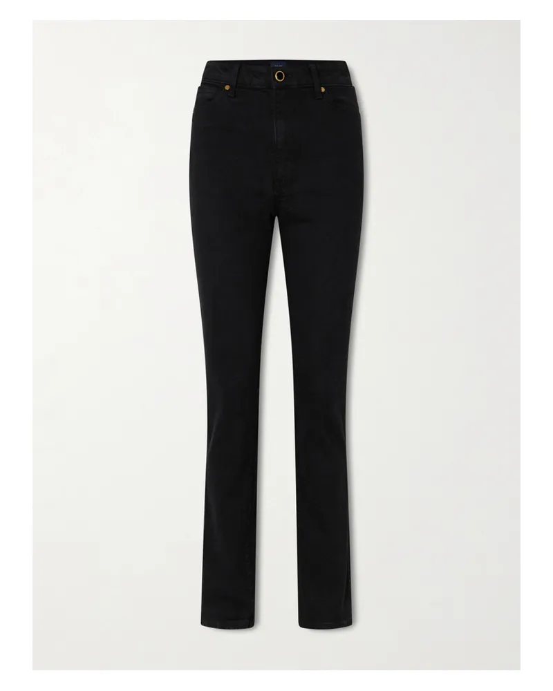 KHAITE Daria Hoch Sitzende Jeans Mit Schmalem Bein - Schwarz Schwarz
