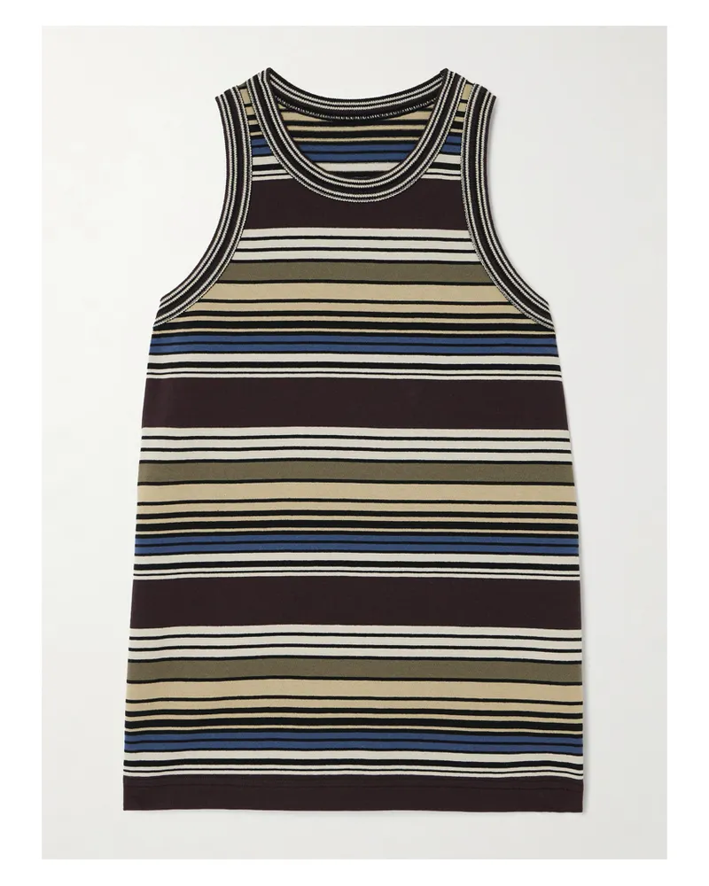 Sacai Tanktop Aus Gestreifter Baumwolle - Mehrfarbig Mehrfarbig