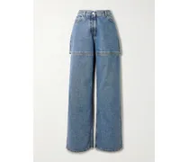 Boyfriend-jeans Mit Cut-outs - Blau