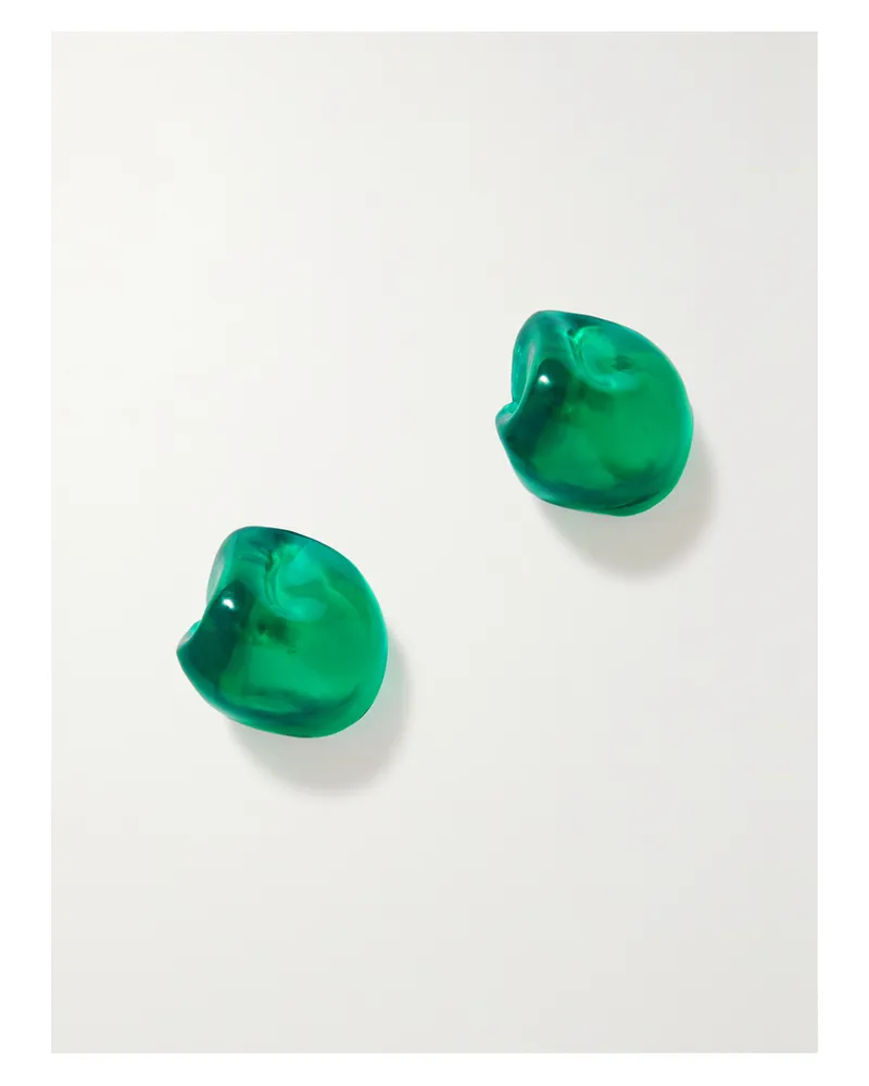 Completedworks Net Sustain Bio-resin And Recycled Gold Vermeil Earrings - Green Green