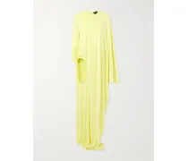 Asymmetric Crepe-jersey Gown - Yellow