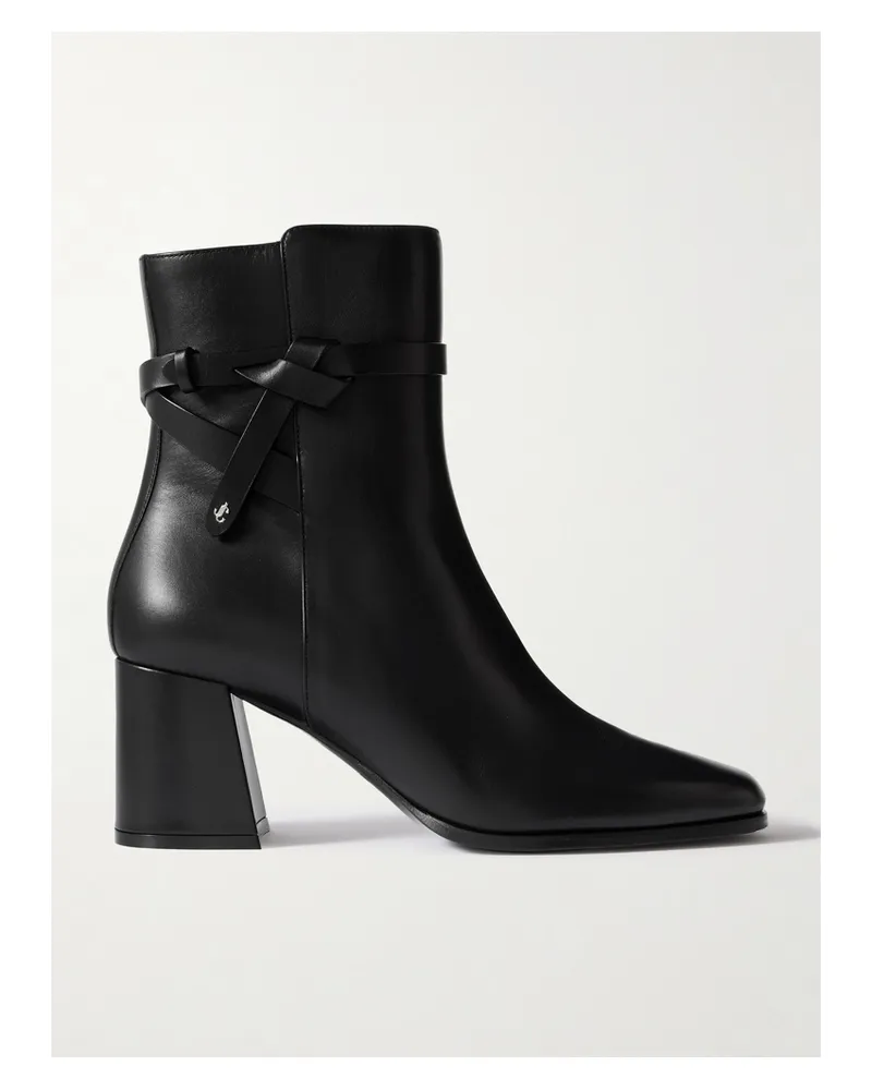 Jimmy Choo Lawton 65 Ankle Boots Aus Leder - Schwarz Schwarz