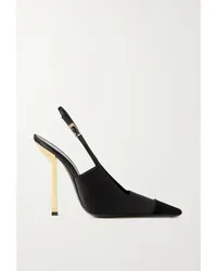 Saint Laurent Ines Slingback-pumps aus Satin Schwarz