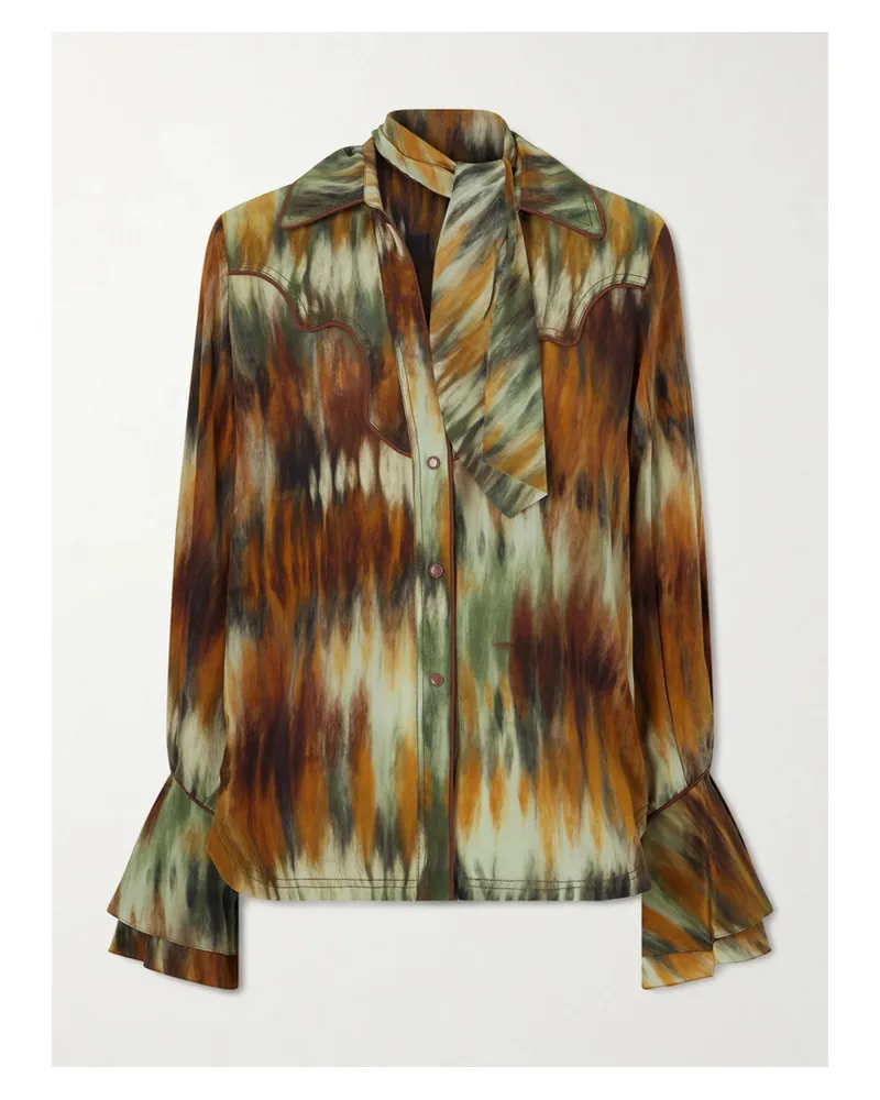 Johanna Ortiz Cabalgando Hemd Aus Crêpe De Chine Aus Seide Mit Schluppe - Mehrfarbig Mehrfarbig