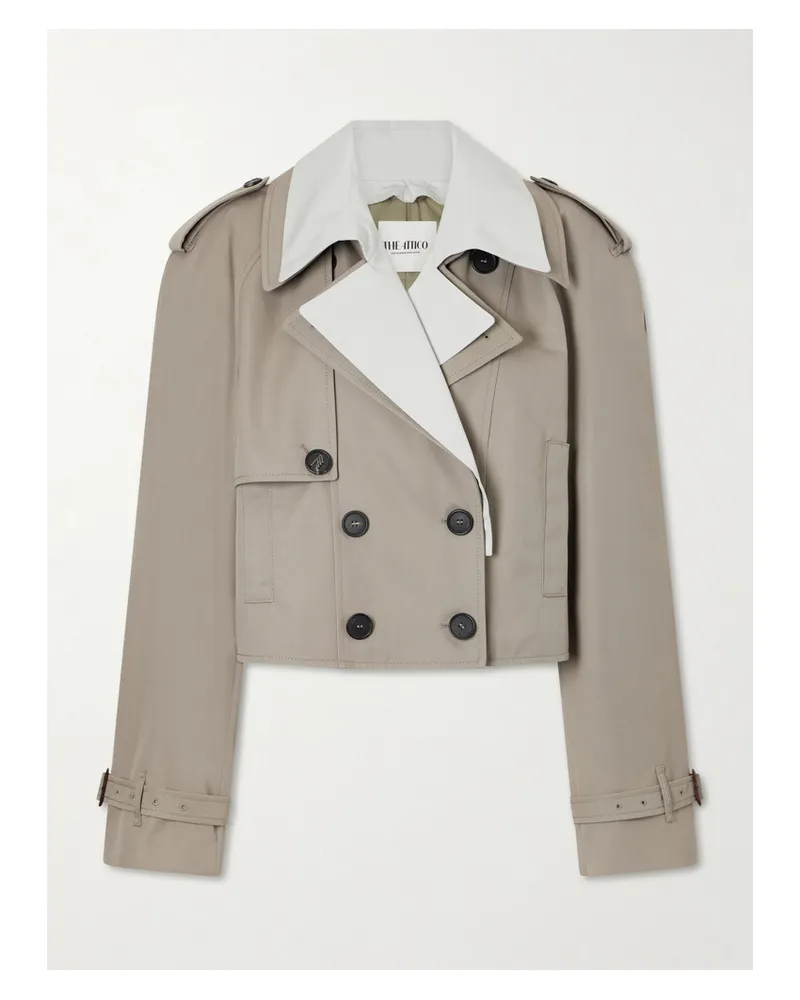 ATTICO Double-breasted Trench Coat - Gray Gray