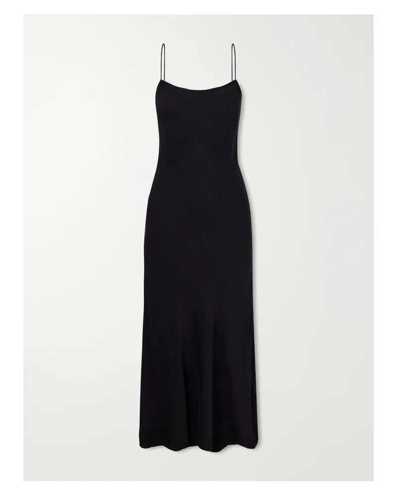 Totême Slipdress Aus Seidensatin - Schwarz Schwarz